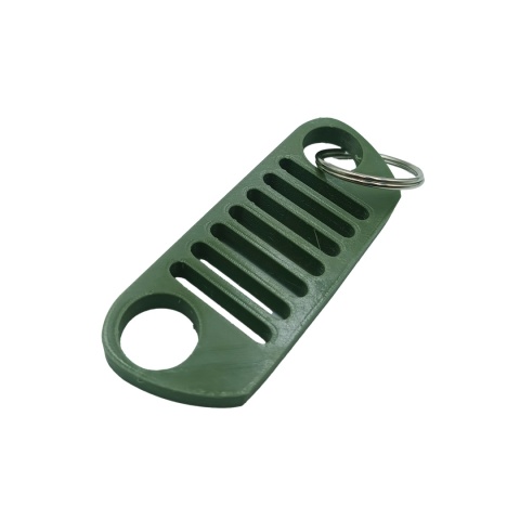 Brelok brylok breloczek do kluczy JEEP WRANGLER JK ZIELONY zły grill