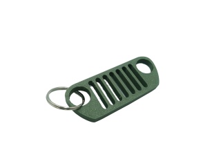 Brelok brylok breloczek do kluczy JEEP WRANGLER JK ZIELONY zły grill
